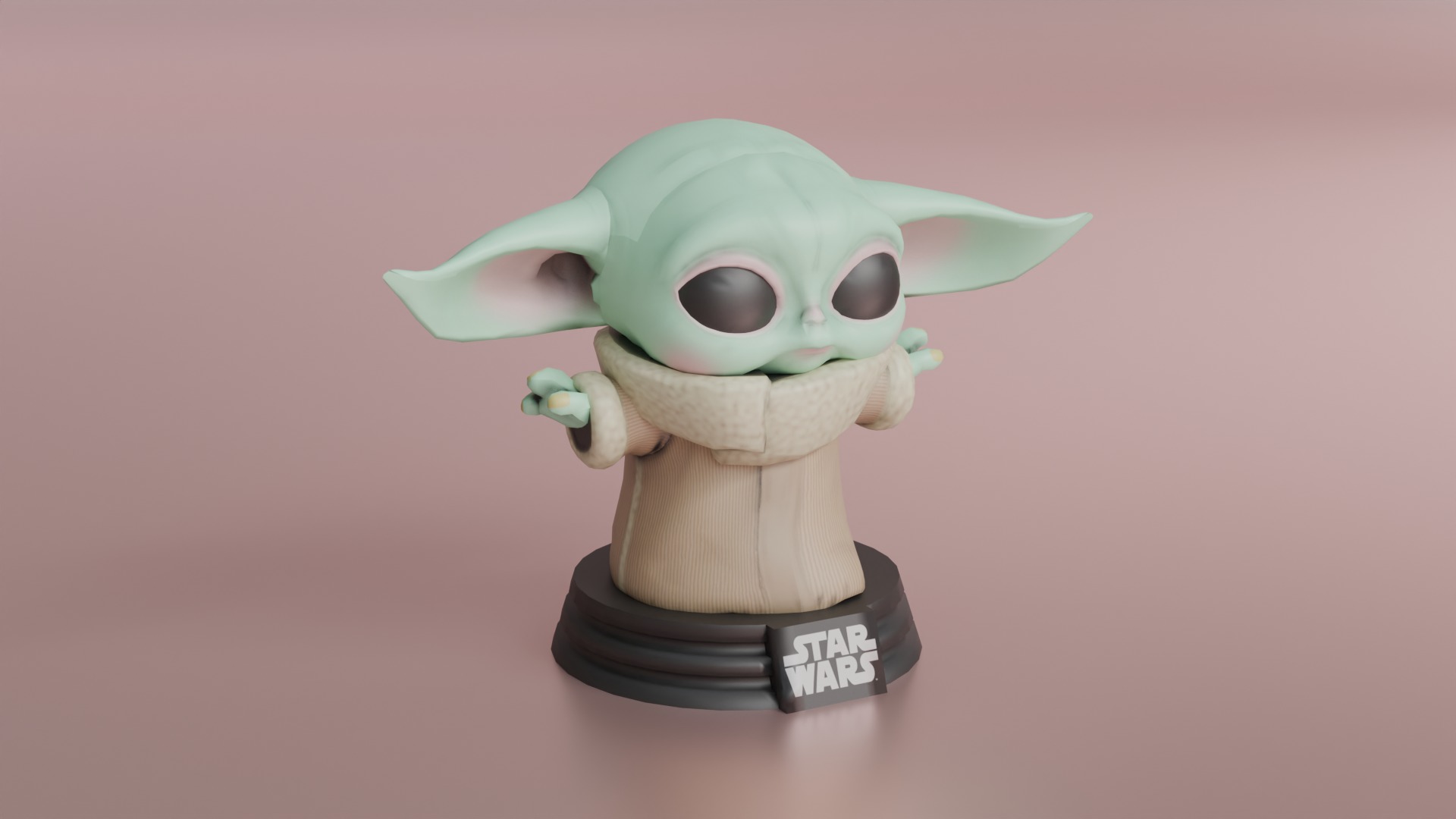 Baby Yoda 3D Printable Model 3D print model_2