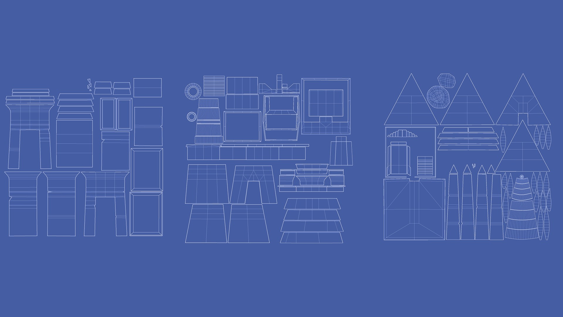 Ancient Egypt Props MAYA and BLENDER Low-poly 3D model_15