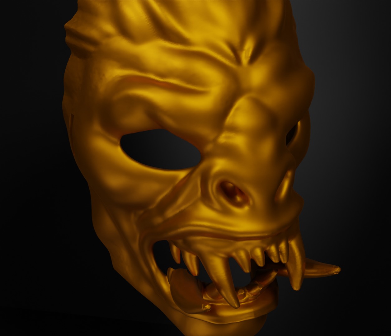 Orc Face Helmet Troll Face Mask - Warrior Orc Mask 3D print model_47