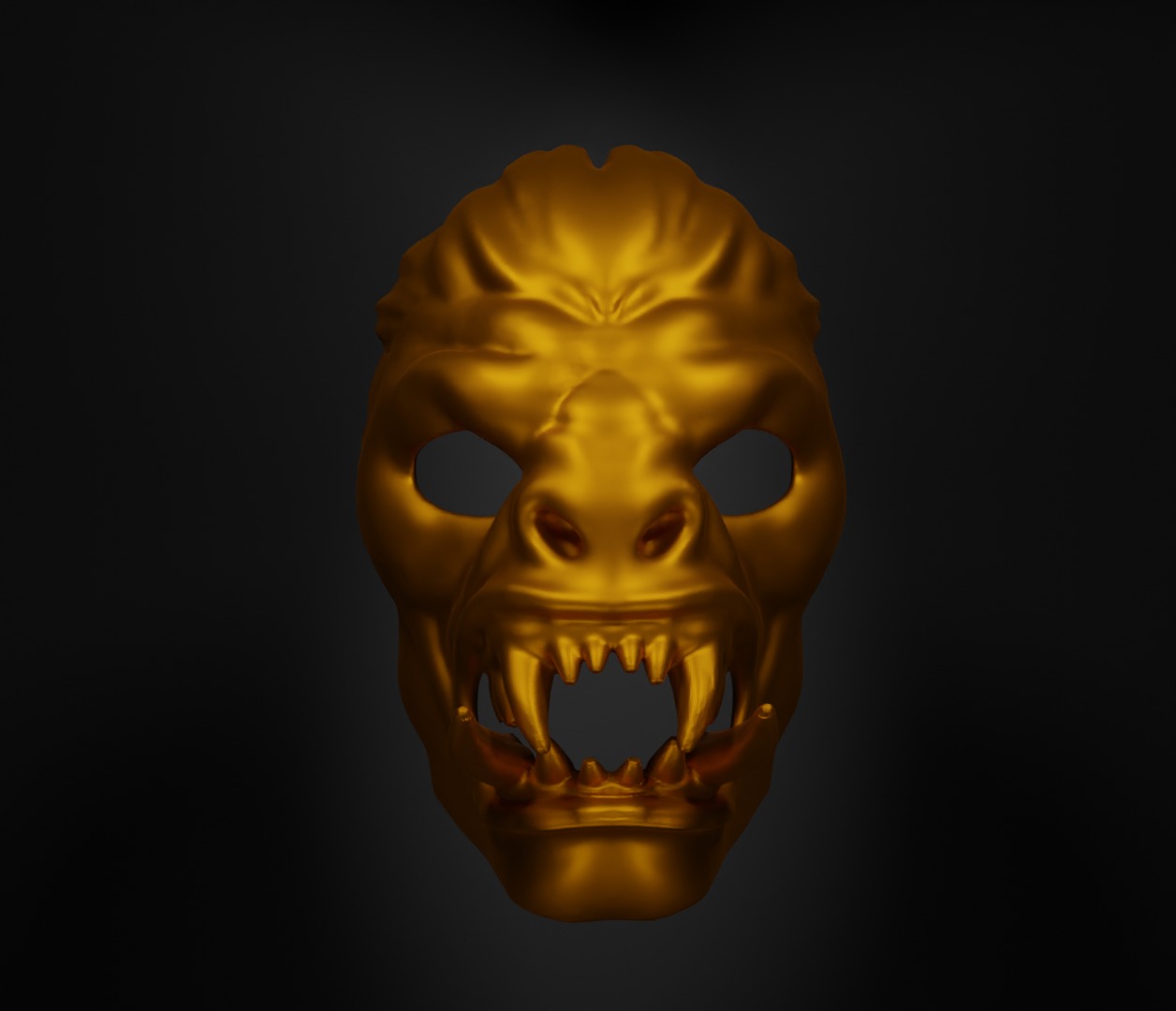 Orc Face Helmet Troll Face Mask - Warrior Orc Mask 3D print model_10