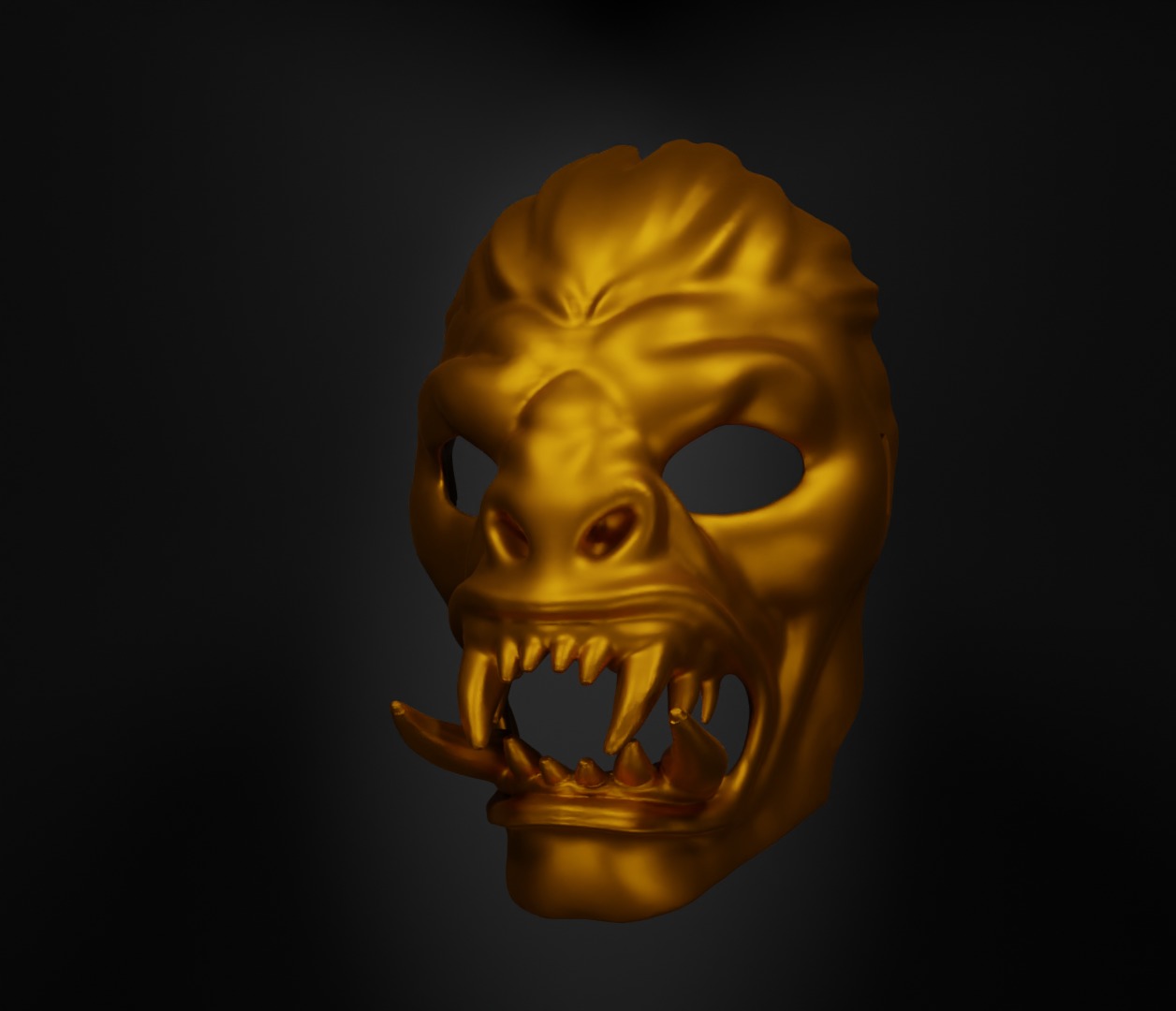 Orc Face Helmet Troll Face Mask - Warrior Orc Mask 3D print model_14