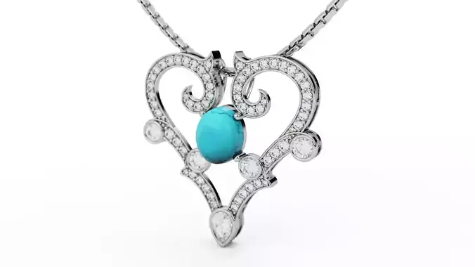 Royal Heart Diamond Pendant 