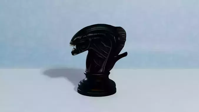 Alien Chess Set - The Knight 3D print model 3D print model