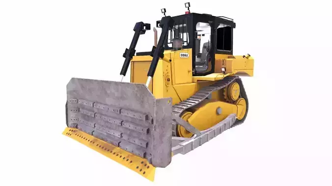 Bulldozer Generic v3 Low-poly 3D model
