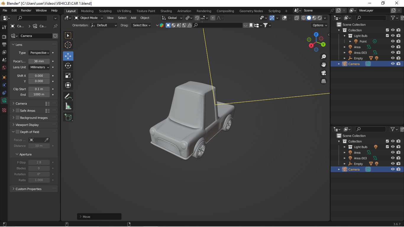  Stylish 3D Mini Pickup Truck   Game-Ready  Low-poly 3D model_19