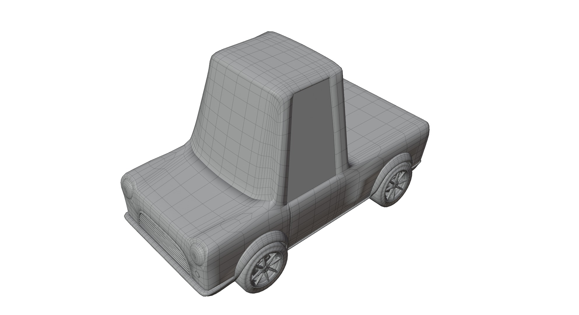  Stylish 3D Mini Pickup Truck   Game-Ready  Low-poly 3D model_7