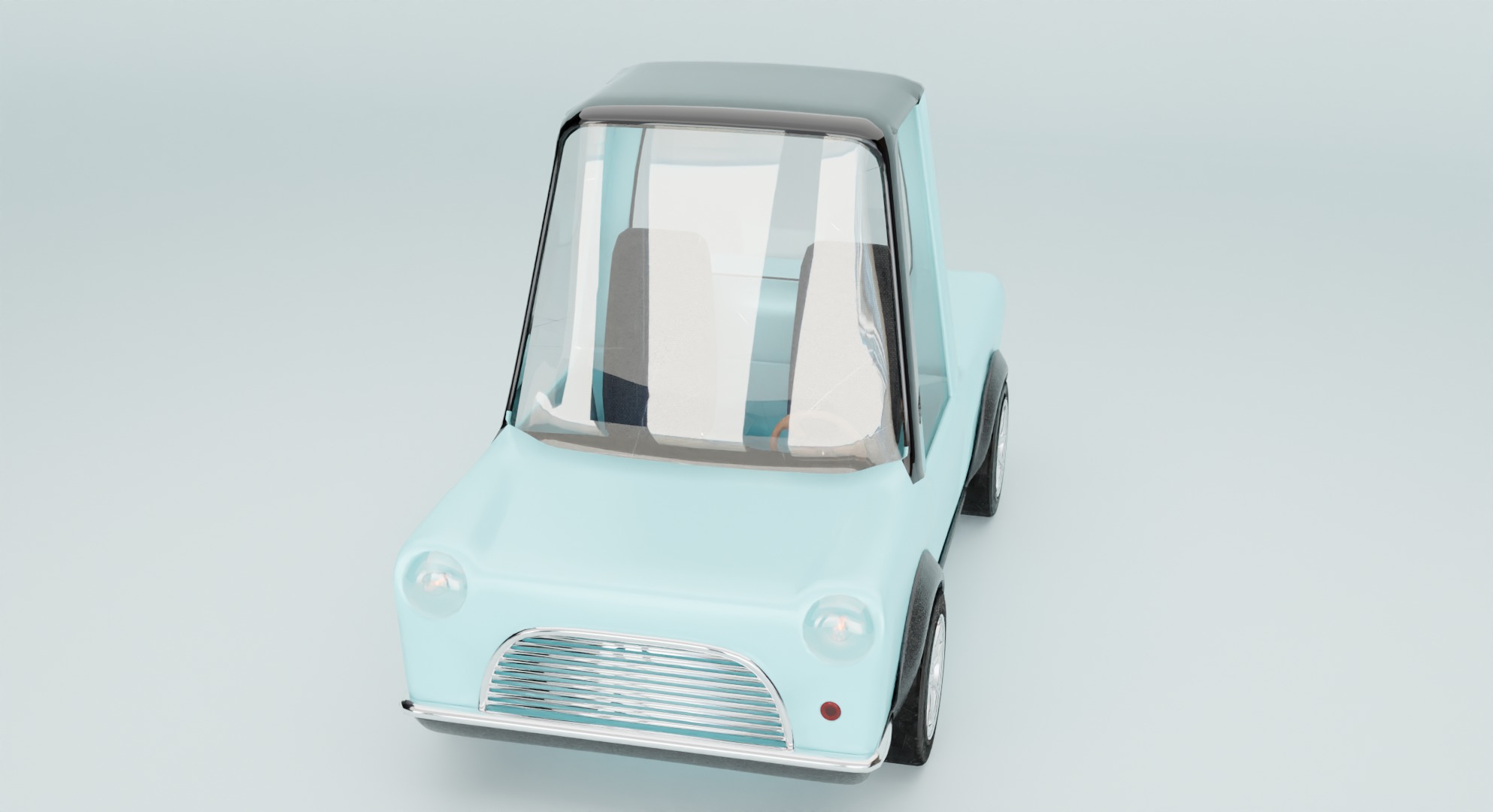  Stylish 3D Mini Pickup Truck   Game-Ready  Low-poly 3D model_4