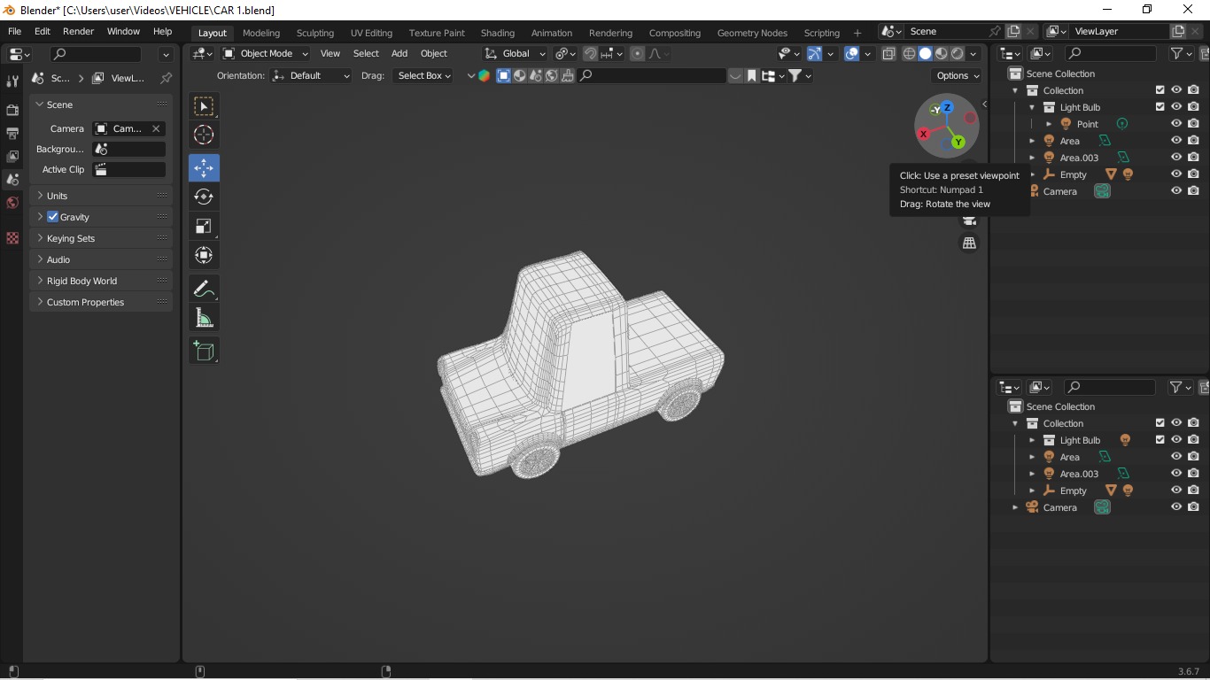  Stylish 3D Mini Pickup Truck   Game-Ready  Low-poly 3D model_14