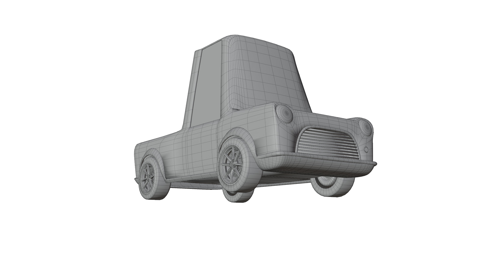  Stylish 3D Mini Pickup Truck   Game-Ready  Low-poly 3D model_9