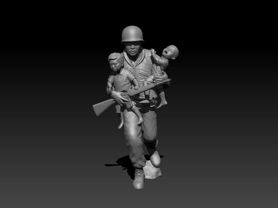 Korean troops of the Vietnam War 3D print model_2