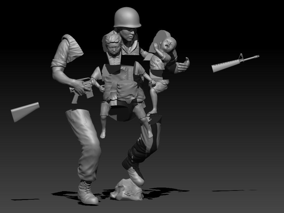 Korean troops of the Vietnam War 3D print model_11