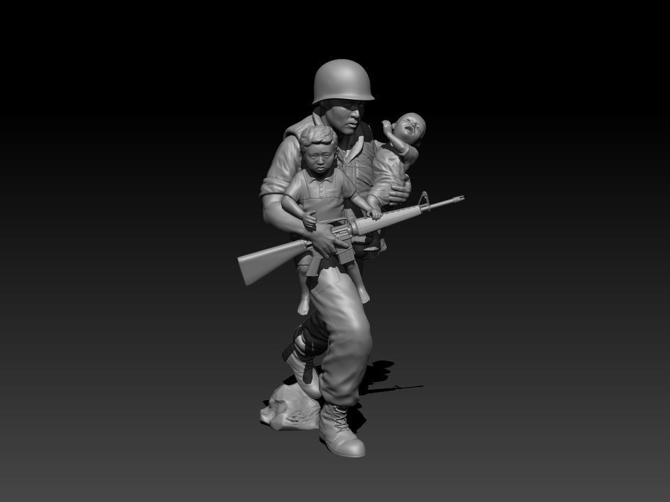 Korean troops of the Vietnam War 3D print model_3