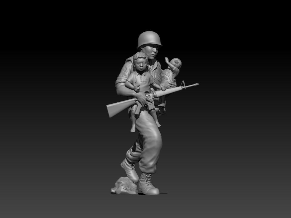 Korean troops of the Vietnam War 3D print model_8