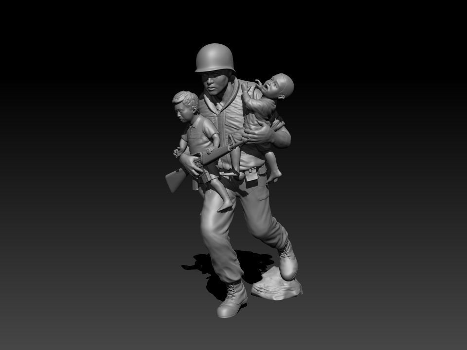 Korean troops of the Vietnam War 3D print model_4