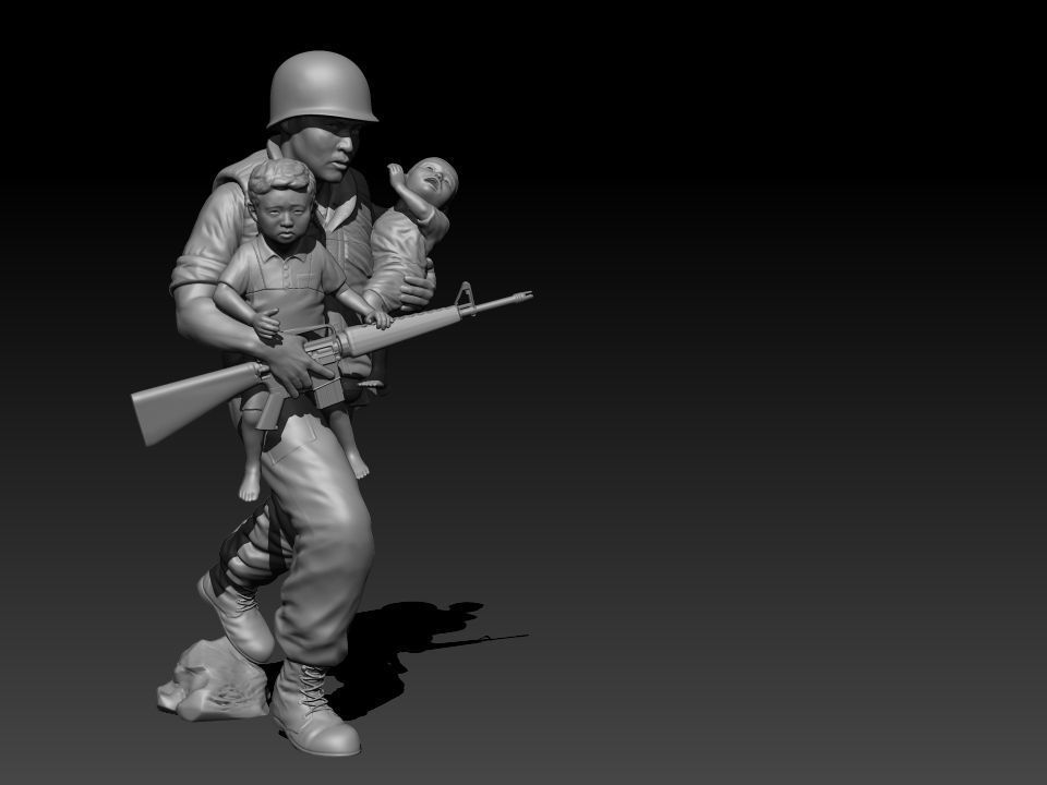 Korean troops of the Vietnam War 3D print model_10