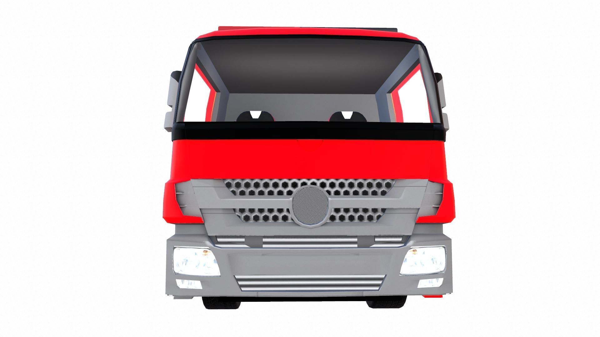 Fire Truck Low-poly 3D model_16