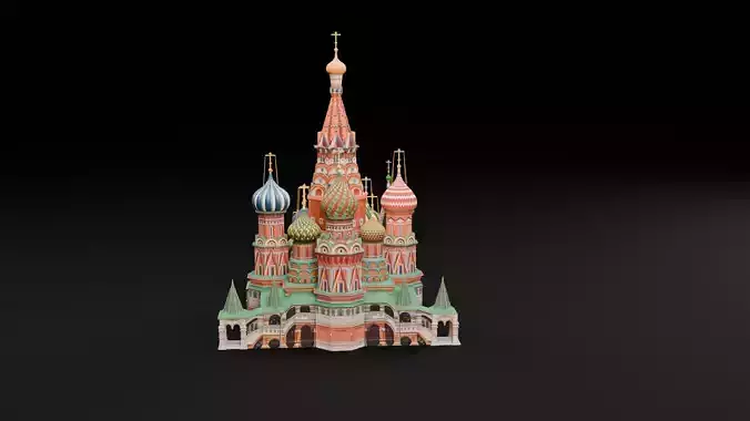 Low Poly St Basil Cathedral - Russia
