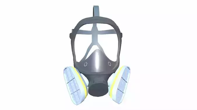 Full Face Respirator Gas Mask 3D Model