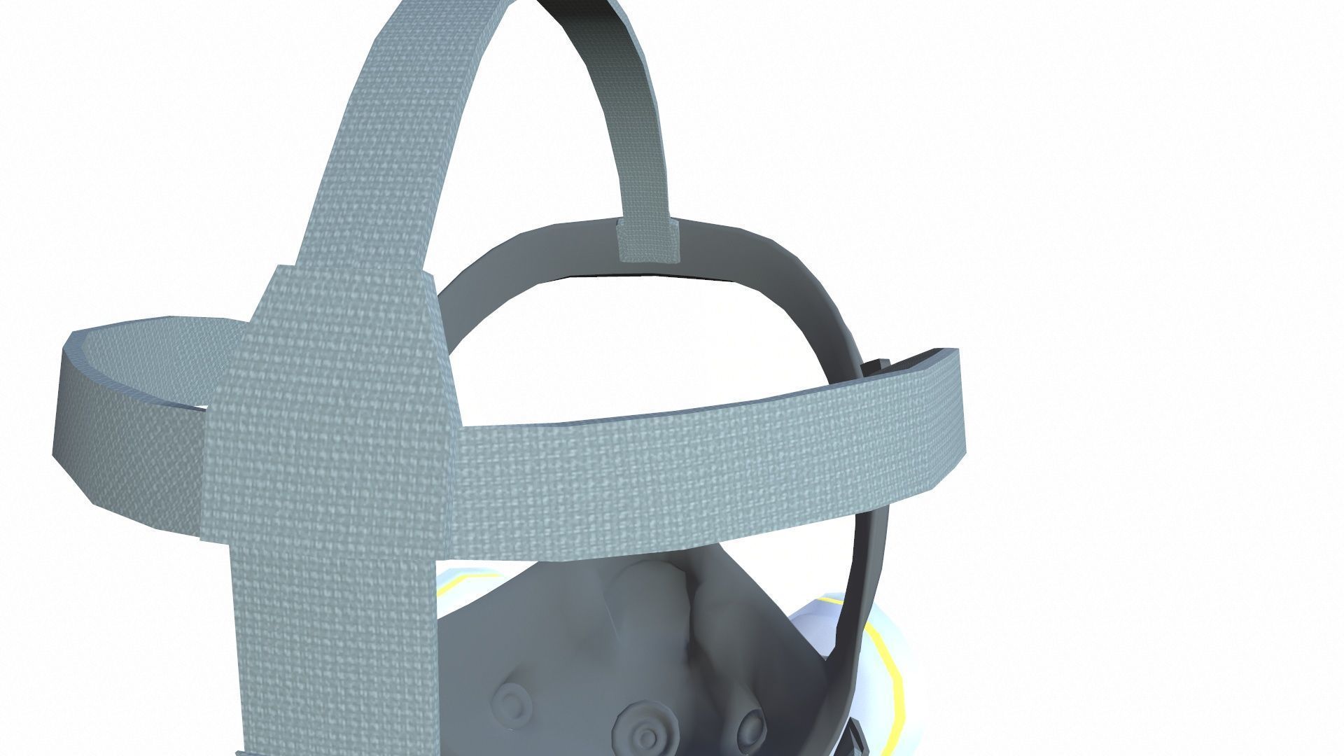 Full Face Respirator Gas Mask 3D Model Low-poly 3D model_8