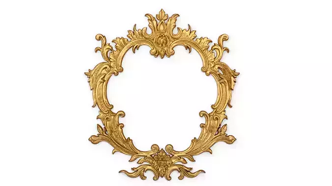 Plaster decorative frame ornament 28 3D model