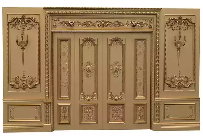 Classic Door Royal style gold plated 2