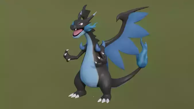 POKEMON MEGA CHARIZARD X 3D print model