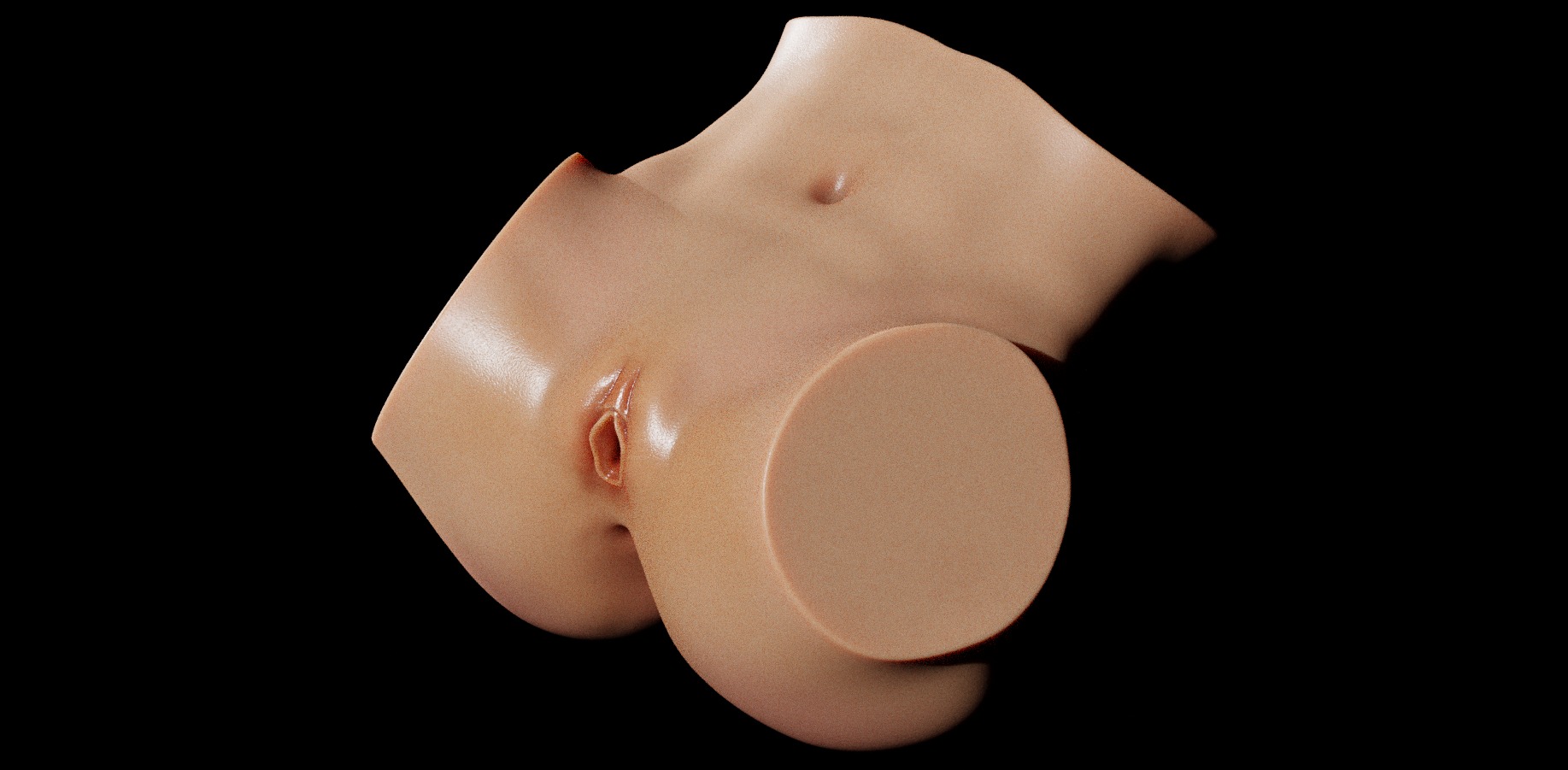 Real Female Vagina with Keyframe Animation PBR and Printable 3D model_6