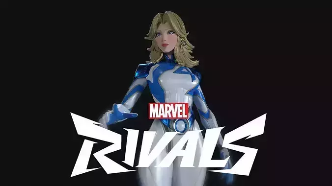 Sue Storm Invisible Woman Marvel Rivals 3D Print Statue 3D print model