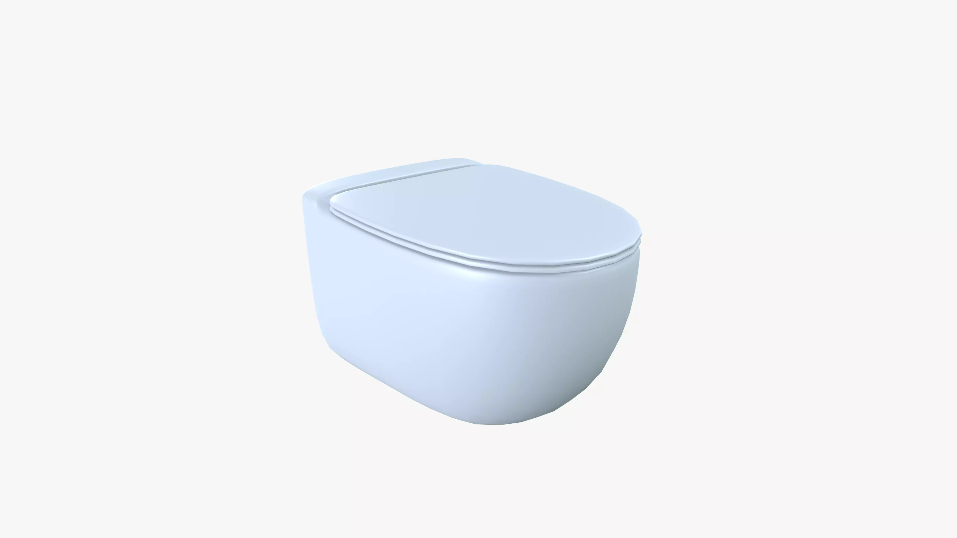 Toilet Low-poly 3D model_0