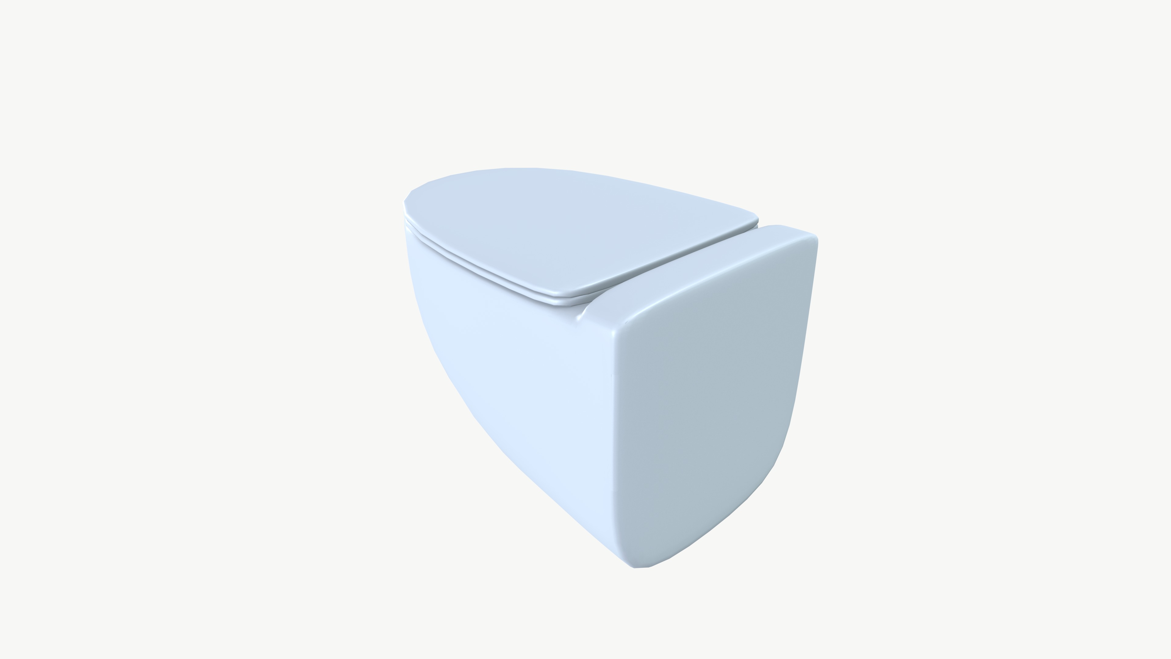 Toilet Low-poly 3D model_5