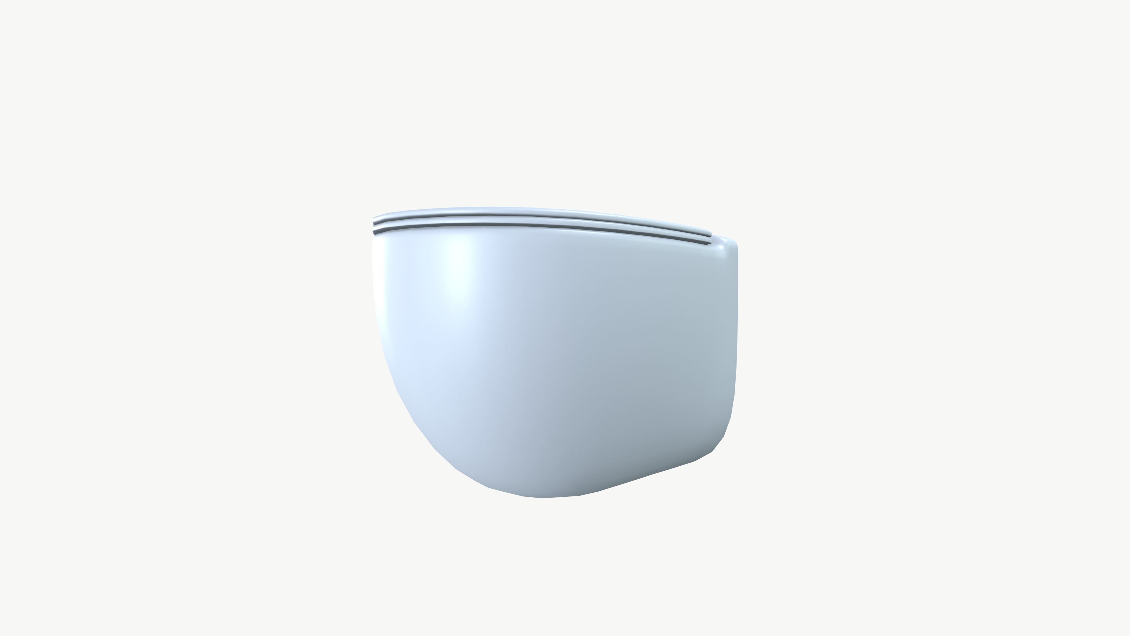 Toilet Low-poly 3D model_7