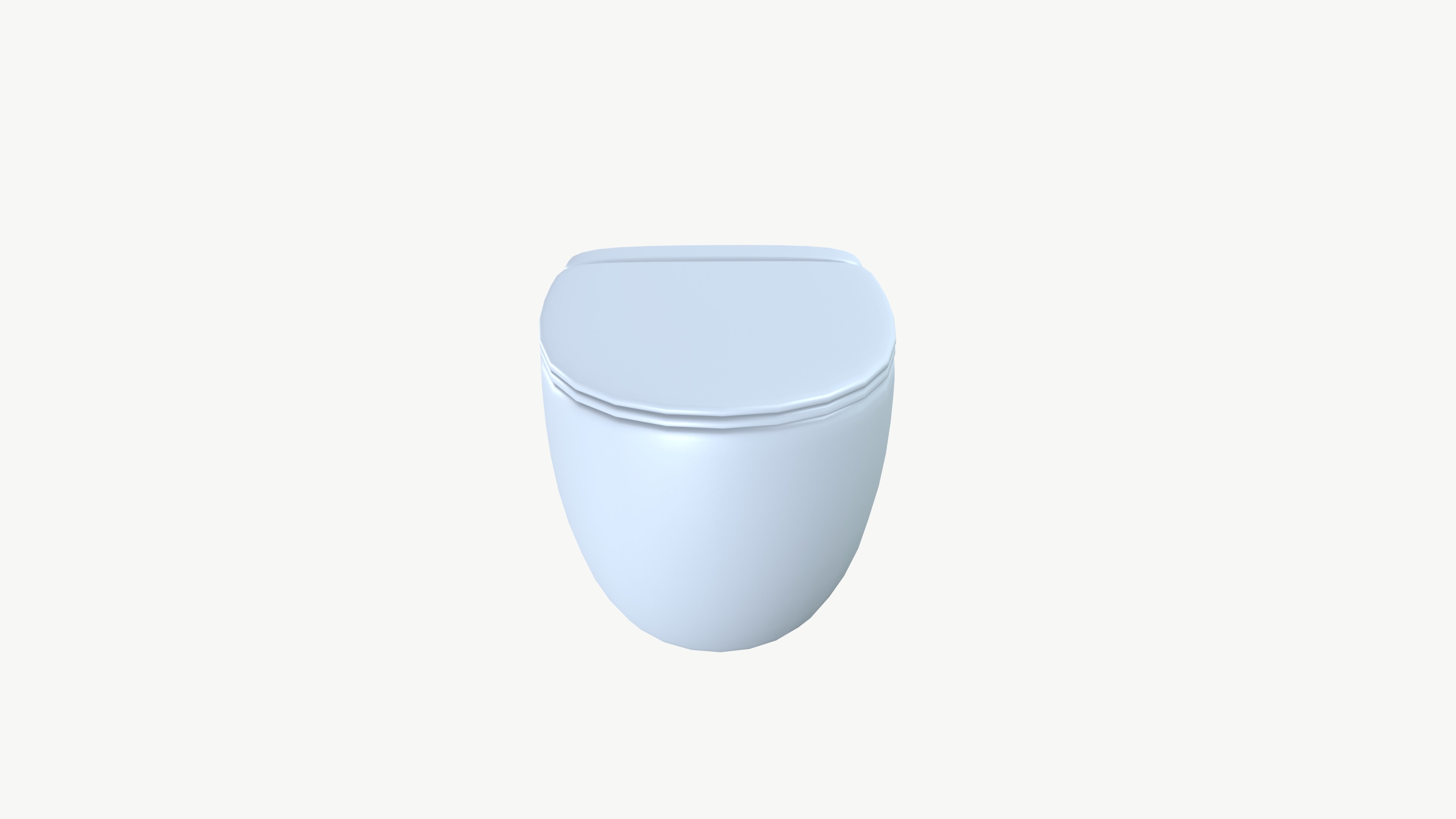 Toilet Low-poly 3D model_2