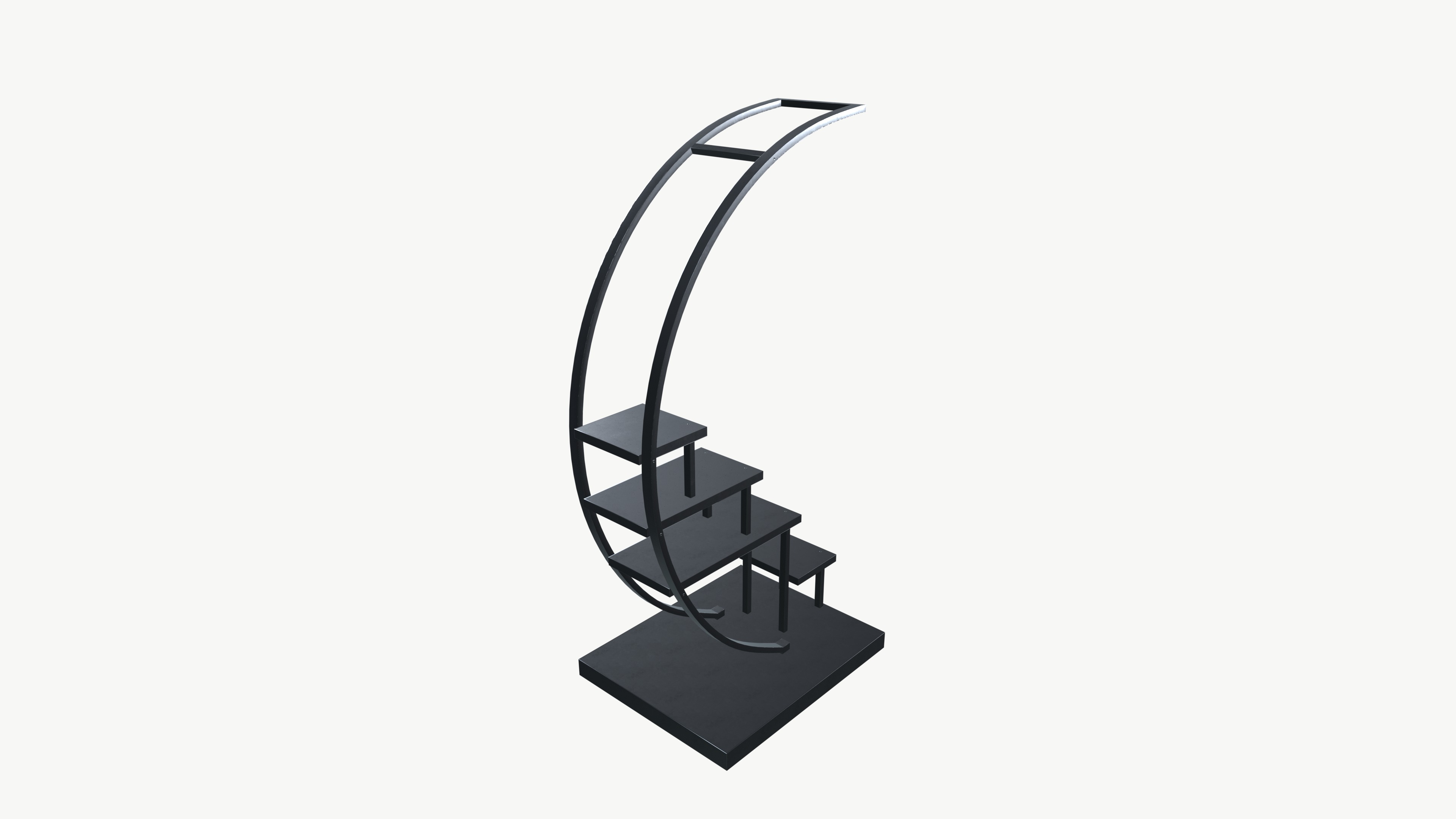 Plant stand Low-poly 3D model_7
