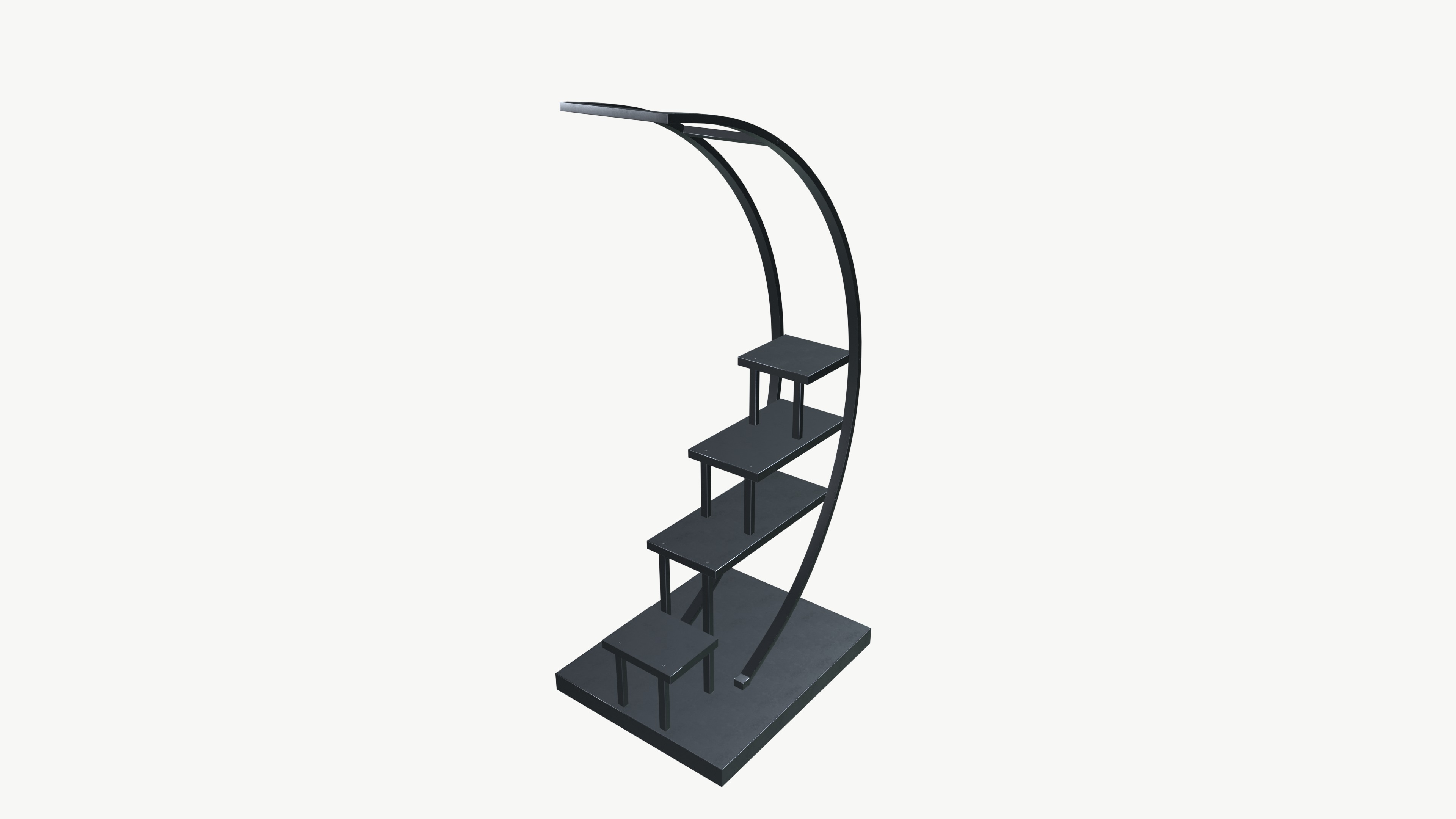 Plant stand Low-poly 3D model_8