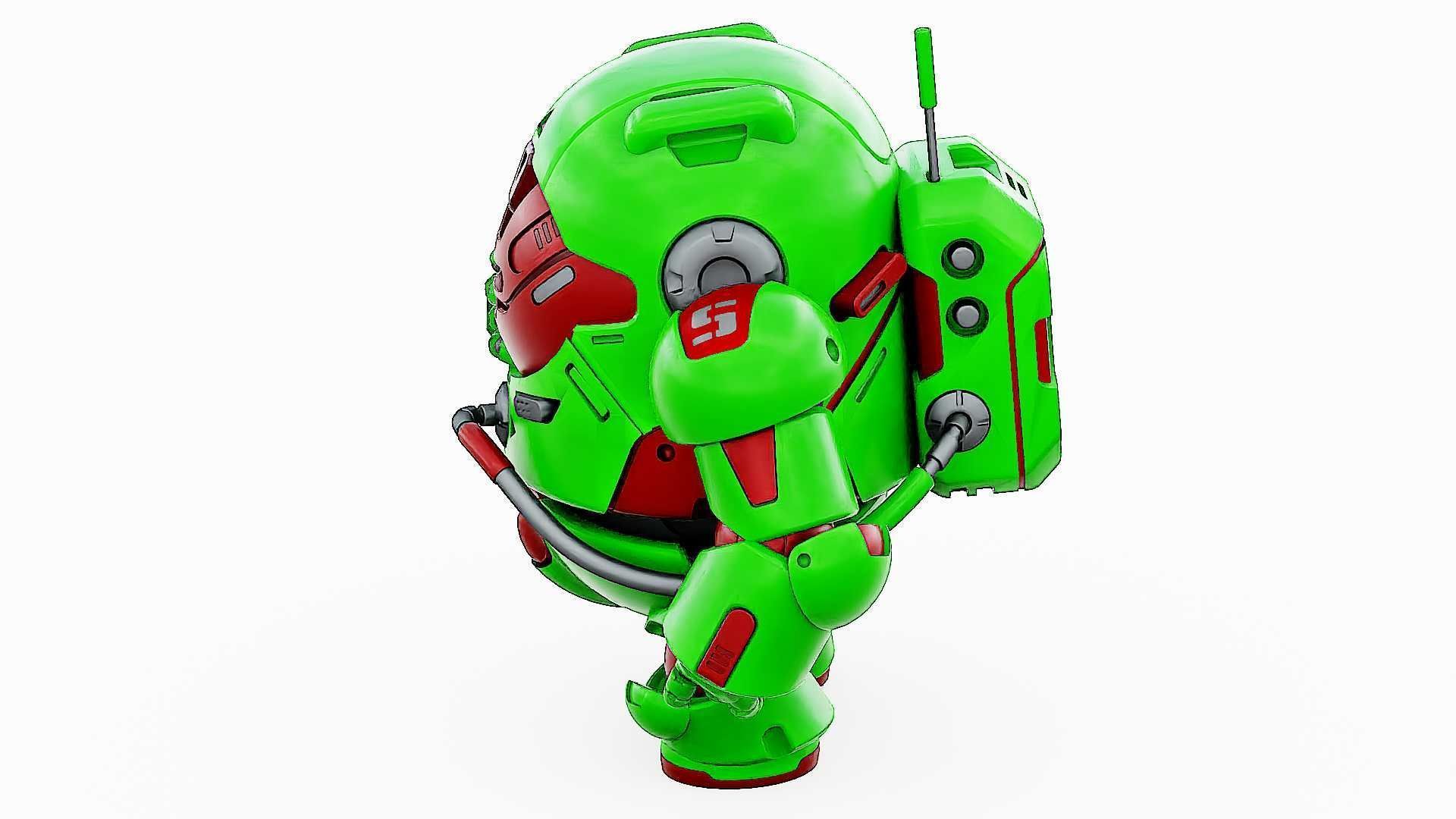 AMONG US CHARACTER-F  Rigged for Unreal Engine - Unity - MIXAMO 3D model_9