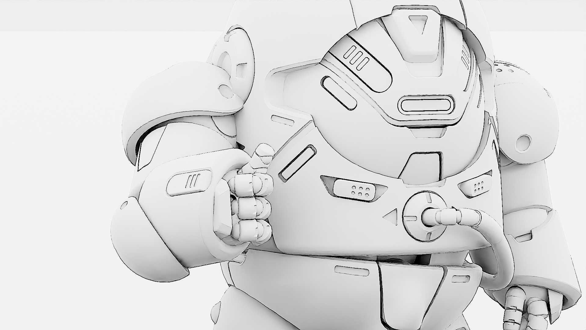 AMONG US CHARACTER-F  Rigged for Unreal Engine - Unity - MIXAMO 3D model_36