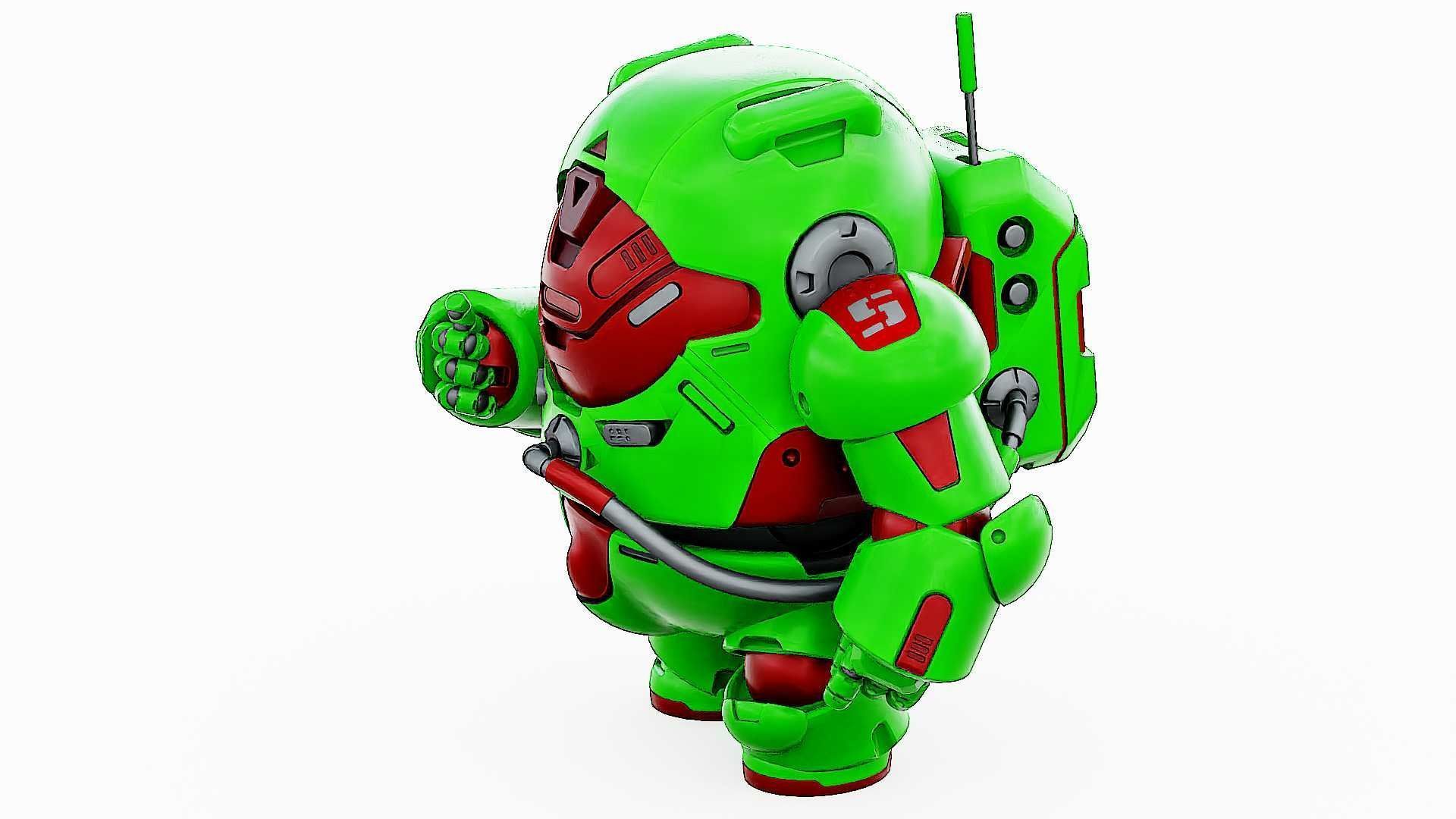 AMONG US CHARACTER-F  Rigged for Unreal Engine - Unity - MIXAMO 3D model_7