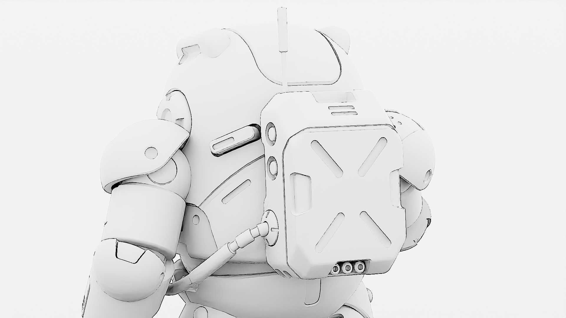 AMONG US CHARACTER-F  Rigged for Unreal Engine - Unity - MIXAMO 3D model_35