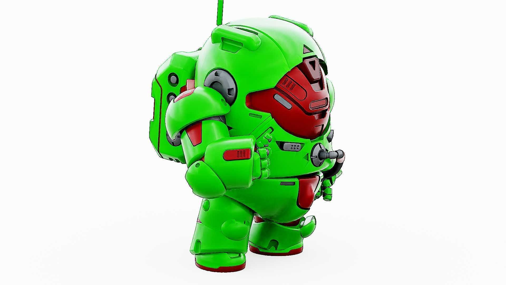 AMONG US CHARACTER-F  Rigged for Unreal Engine - Unity - MIXAMO 3D model_22