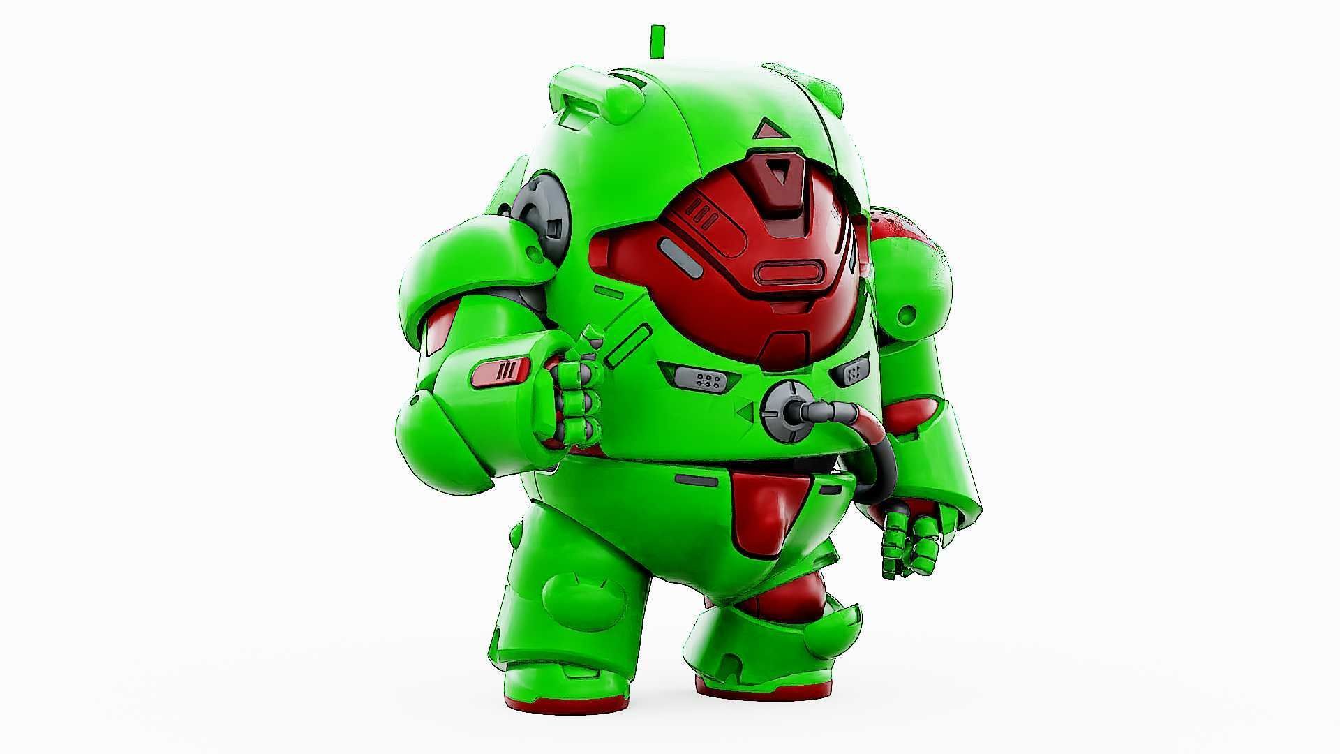 AMONG US CHARACTER-F  Rigged for Unreal Engine - Unity - MIXAMO 3D model_23