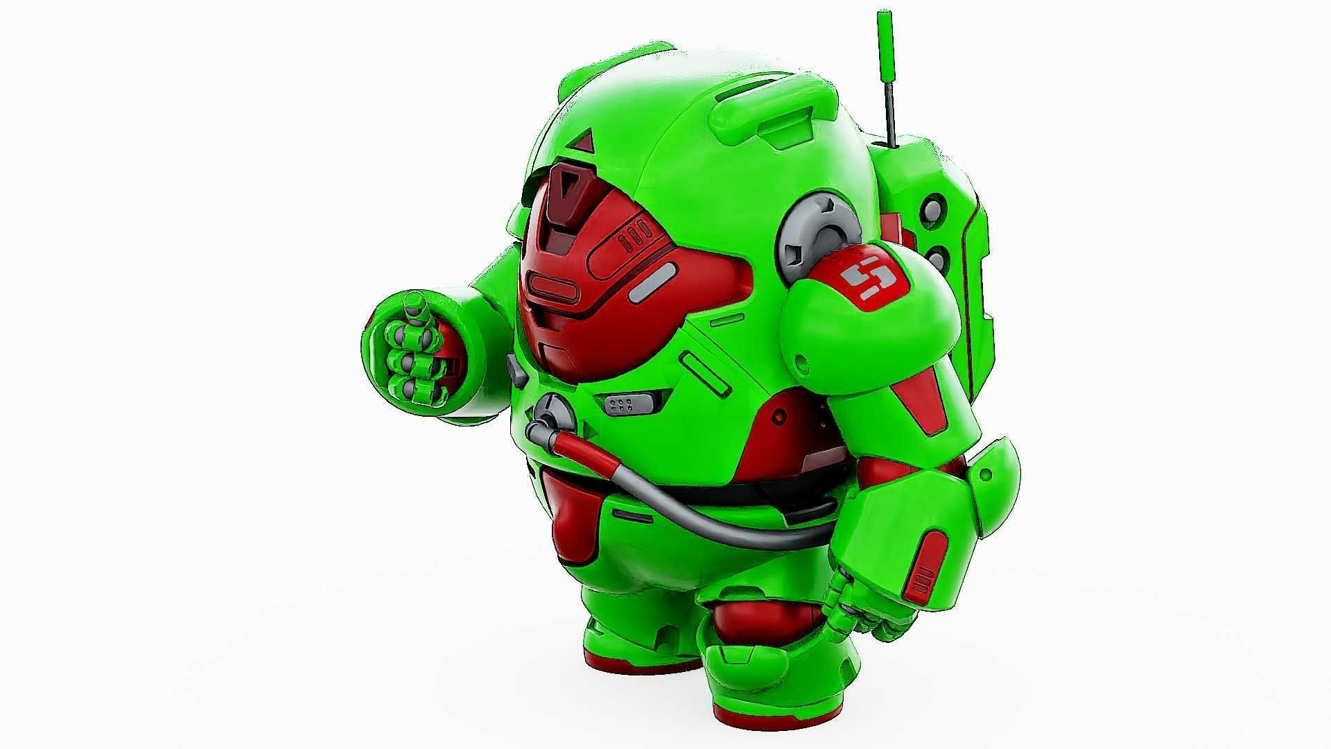 AMONG US CHARACTER-F  Rigged for Unreal Engine - Unity - MIXAMO 3D model_6