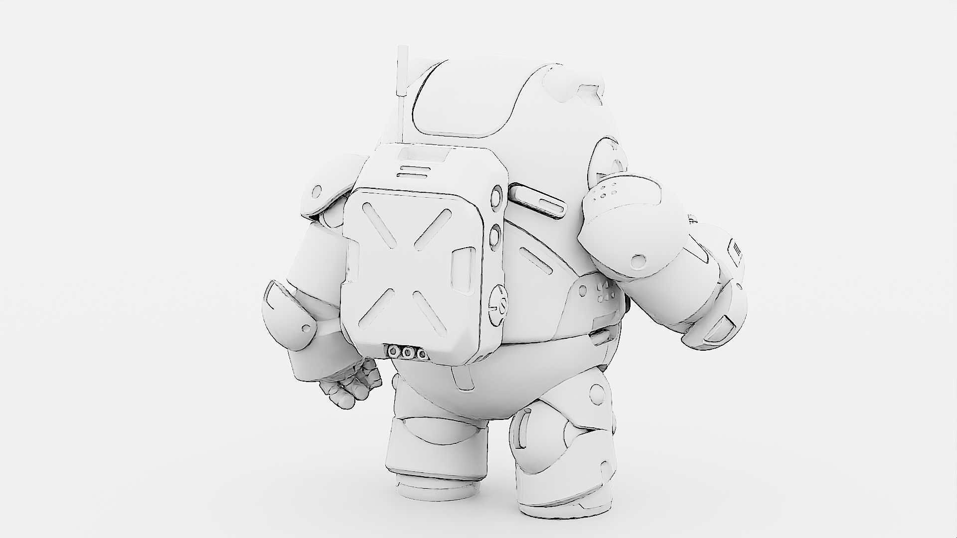 AMONG US CHARACTER-F  Rigged for Unreal Engine - Unity - MIXAMO 3D model_32