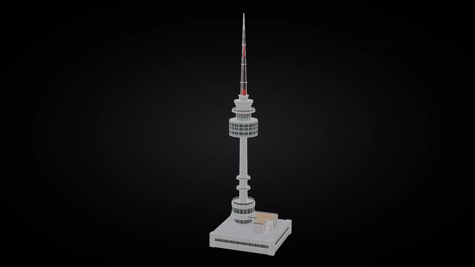 Low Poly N Seoul Tower - South Korea Low-poly 3D model_0