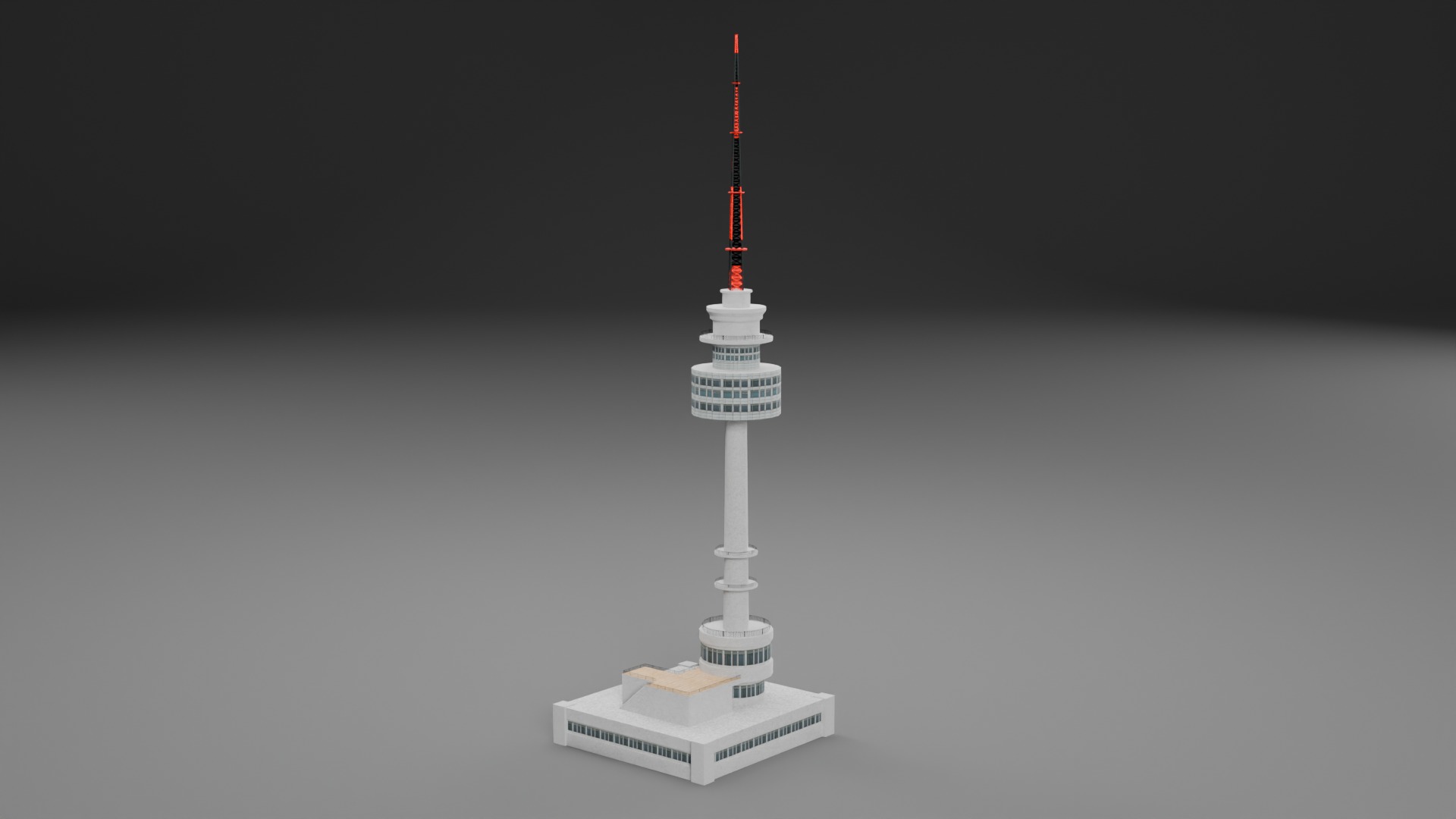 Low Poly N Seoul Tower - South Korea Low-poly 3D model_4