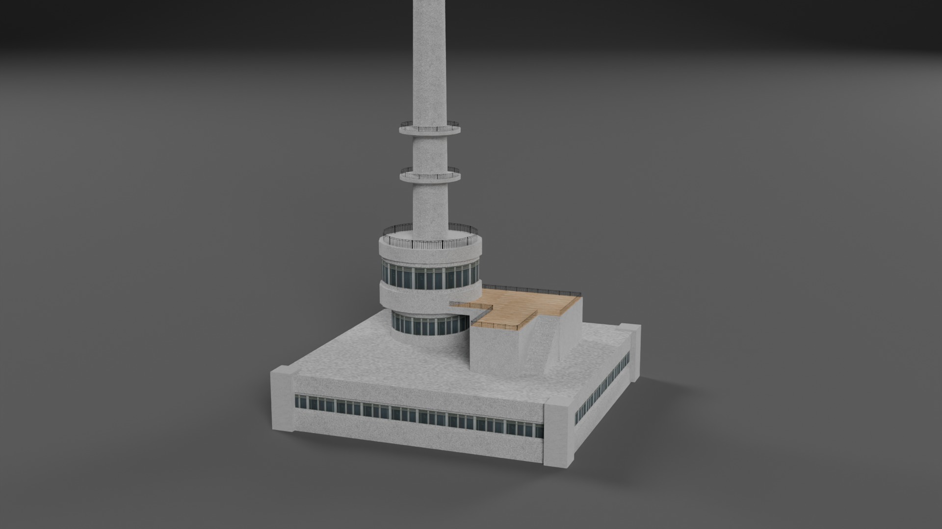 Low Poly N Seoul Tower - South Korea Low-poly 3D model_2