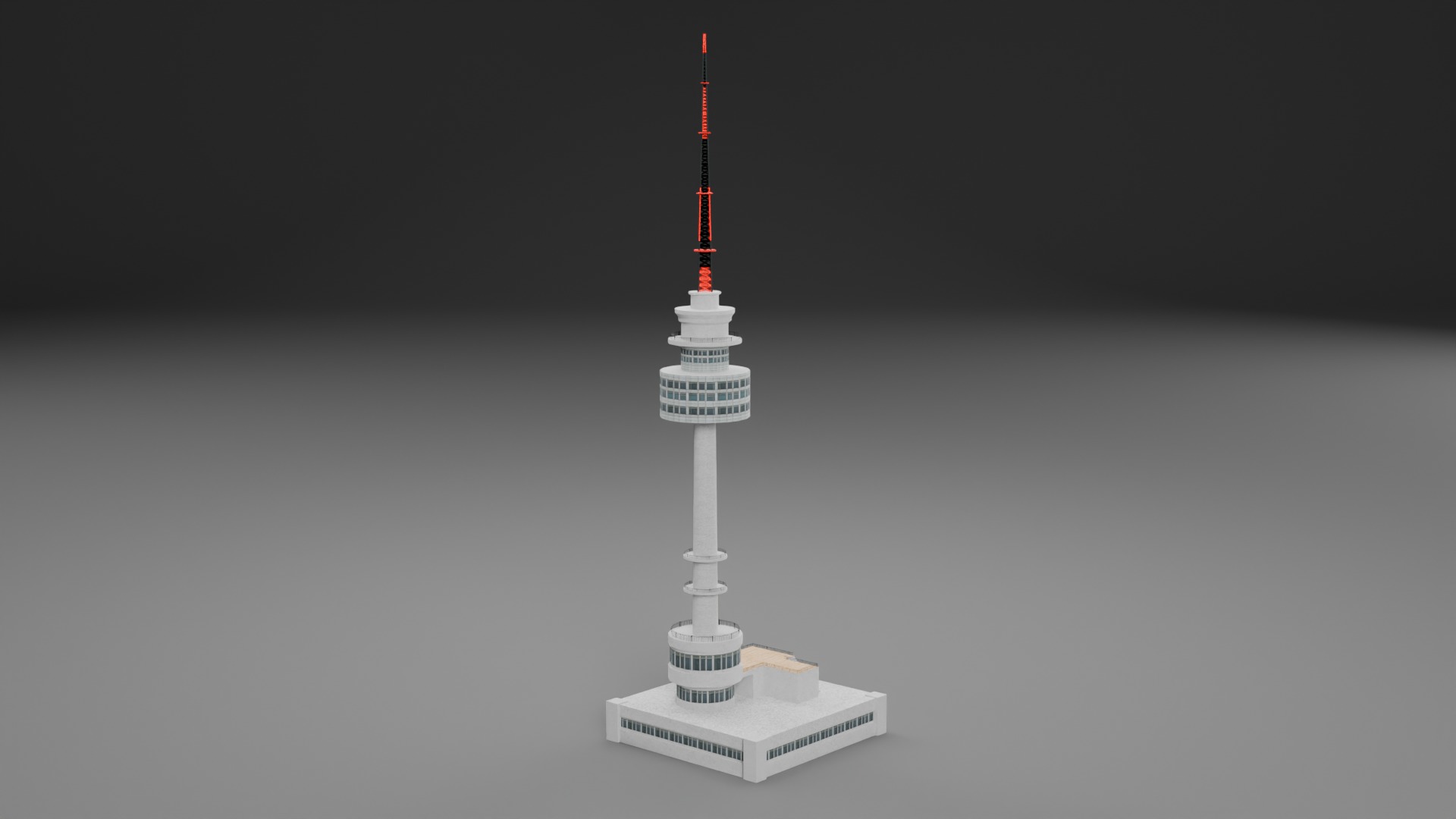 Low Poly N Seoul Tower - South Korea Low-poly 3D model_5