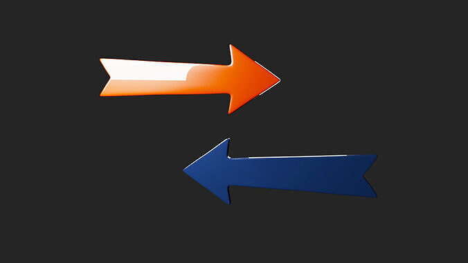 Arrow Symbols model Low-poly 3D model