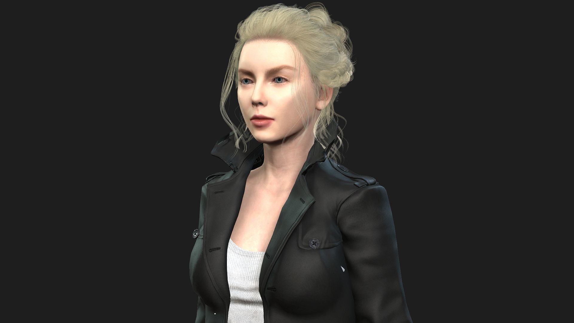 Game and animation ready woman character 3D model_6