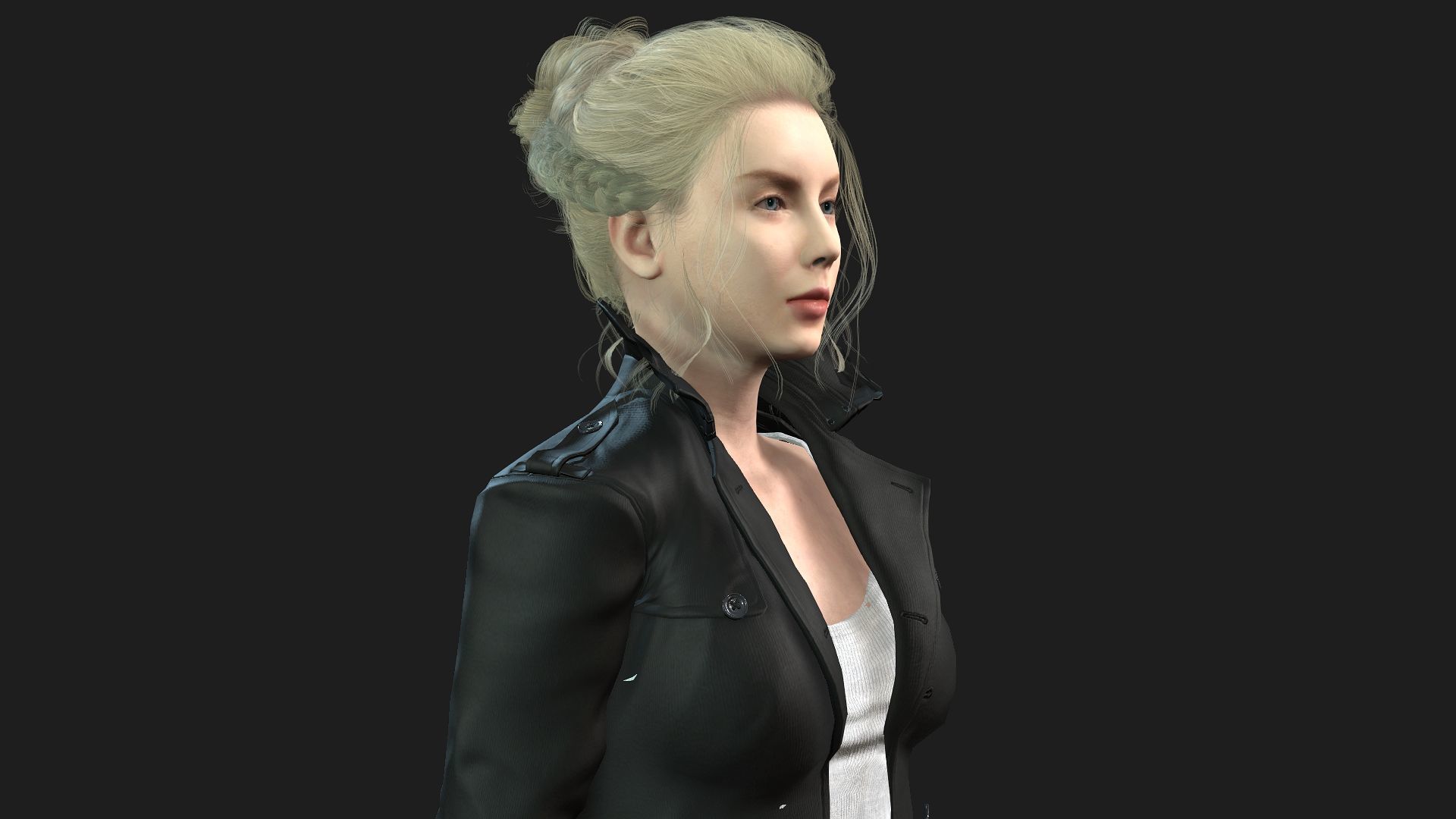 Game and animation ready woman character 3D model_7