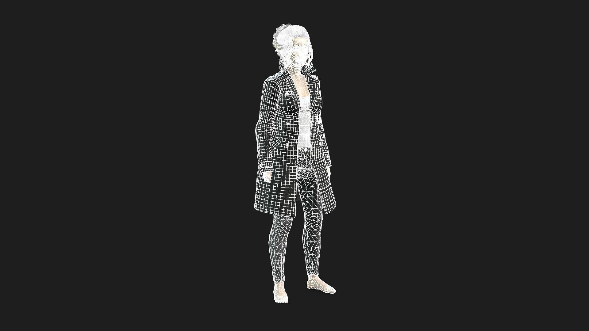 Game and animation ready woman character 3D model_22